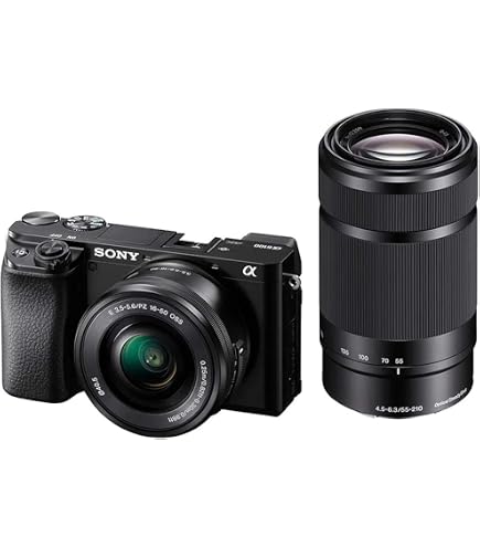 Sony Câmera sem espelho Alpha A6100 com lentes zoom de 16-50 mm e